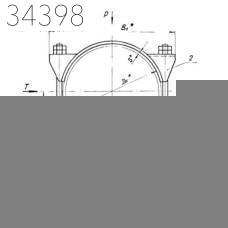 Опора неподвижная бугельная хомутовая с корпусом 720х460 мм ТС-671.00.00-12