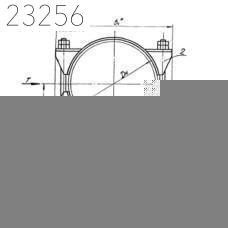 Опора неподвижная бугельная Т44.01 377х100 мм