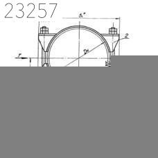 Опора неподвижная бугельная Т44.02 377х150 мм