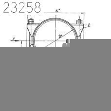 Опора неподвижная бугельная Т44.03 377х200 мм