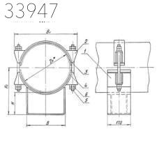 Опора скользящая бугельная 1220 мм 206 кг ТС-627.00.000-76