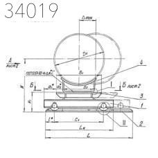 Опора катковая двухъярусная 1220х1800 мм ТС-628.00.000-27