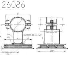 Опора катковая трубопроводов ТЭС и АЭС 194 мм 33,28 кг ОСТ 24.125.159-01