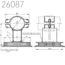 Опора катковая трубопроводов ТЭС и АЭС 194 мм 54,32 кг ОСТ 24.125.159-01