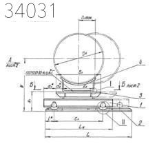 Опора катковая двухъярусная 1420х1800 мм ТС-628.00.000-29
