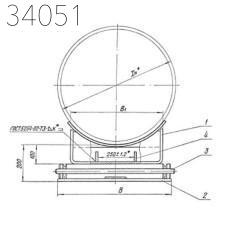 Опора катковая 1220х640 мм ТС-630.00.000-09