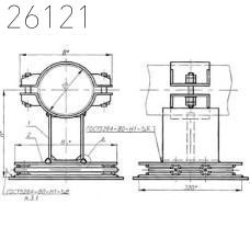Опора катковая трубопроводов ТЭС и АЭС 219 мм 54,86 кг ОСТ 24.125.159-01