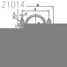 Опора неподвижная с плоским хомутом Л8-512.000-01 18 мм