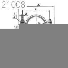 Опора неподвижная с плоским хомутом Л8-512.000-03 28 мм