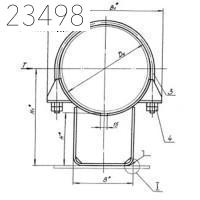 Опора неподвижная хомутовая Т12.07 89х100 мм