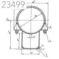 Опора неподвижная хомутовая Т12.18 159х200 мм