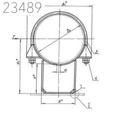 Опора неподвижная хомутовая Т12.08 89х150 мм