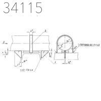 Опора неподвижная хомутовая 76 мм ТС-659.00.00-04
