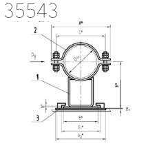 Хомутовые направляющие опоры 1020х700 мм СТО 79814898 131-2009