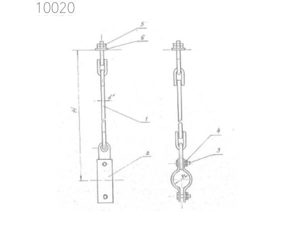 Подвеска с одной тягой 219 мм 0312.01.00.000-10 СБ