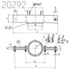 Хомут вертикальных трубопроводов Л8-173.000-03 76 мм