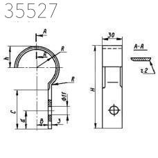 Хомут односторонний ХО-75