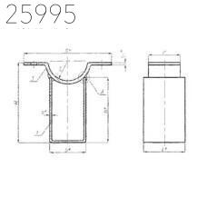 Корпуса скользящих опор 194 мм ОСТ 24.125.155-01 хром.