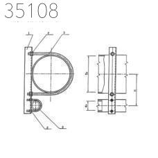 Крепление вертикального газопровода 100х40 мм УКГ 13.00-05 СБ