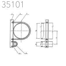 Крепление вертикального газопровода 150х40 мм УКГ 13.00-08 СБ