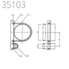 Крепление вертикального газопровода 200х25 мм УКГ 13.00-10 СБ