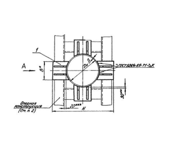 Т5 Опора неподвижная лобовая четырёхупорная в Краснодаре