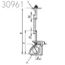 Подвеска однорядная со сплошным основанием и одной тягой ПС-1-63-L