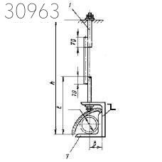 Подвеска однорядная со сплошным основанием и одной тягой ПС-1-90-L