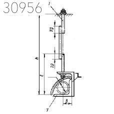 Подвеска однорядная со сплошным основанием и одной тягой ПC-1-20-L
