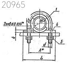 Опора без изоляции с направляющим хомутом Л8-510.000-12 38 мм