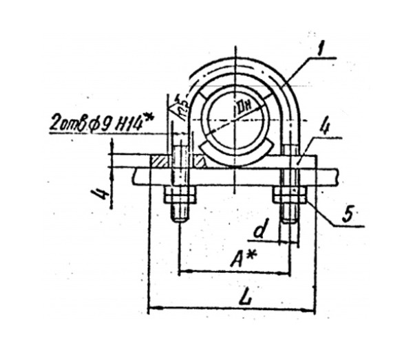Опора без изоляции с направляющим хомутом Л8-510.000 в Краснодаре