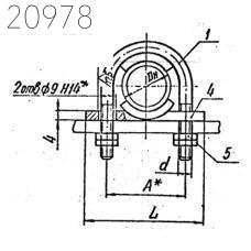 Опора без изоляции с направляющим хомутом Л8-510.000-07 45 мм