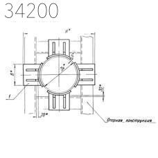 Опора неподвижная четырехупорная усиленная 630 мм ТС-664.00.00-02