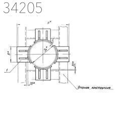 Опора неподвижная четырехупорная усиленная 1220 мм ТС-664.00.00-07