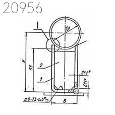 Опора приварная скользящая и неподвижная Л8-509.000-09 76 мм