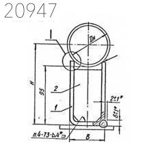Опора приварная скользящая и неподвижная Л8-509.000 32 мм