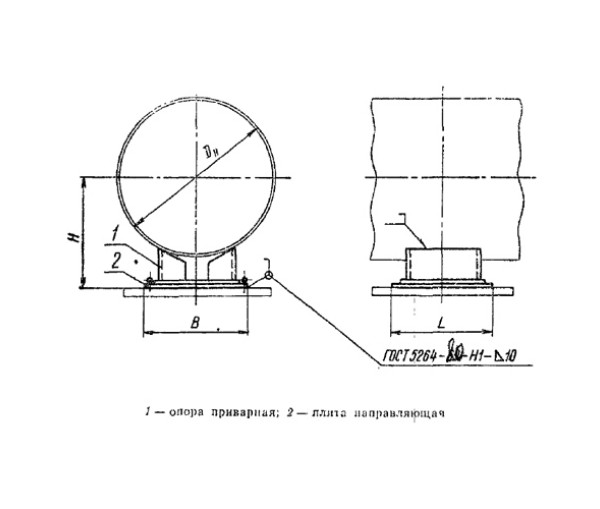 ОСТ 108.275.49-80 Опора приварная скользящая направляющая в Краснодаре