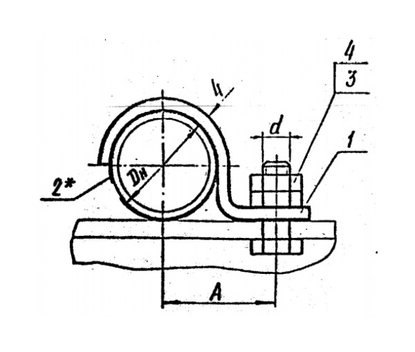Опора скользящая с направляющей скобой Л8-514.000 в Краснодаре