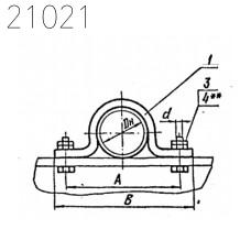 Опора скользящая без изоляции Л8-513.000 16 мм
