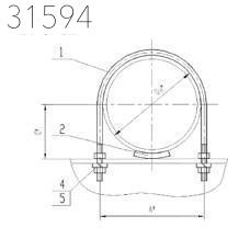 Опоры скользящие и неподвижные с направляющим хомутом 219 мм 2,54 кг СТО 79814898 132-2009
