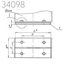 Плита опорная диэлектрическая 219х340 мм ТС-632.00.000-12