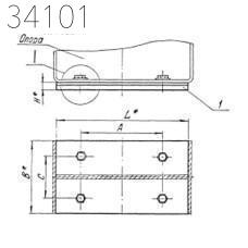 Плита опорная диэлектрическая 159х160 мм ТС-632.00.000-06