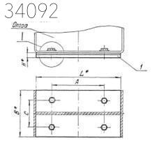 Плита опорная диэлектрическая 133х330 мм ТС-632.00.000-07