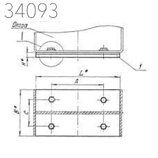 Плита опорная диэлектрическая 159х330 мм ТС-632.00.000-07