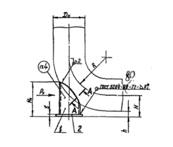 Л8-200.000 Опора трубчатая крутоизогнутых отводов в Краснодаре