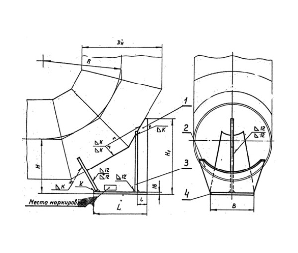 ОСТ 34 265-75 Опоры сварных отводов в Краснодаре