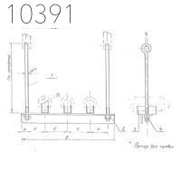 Подвеска трех труб с изоляцией 89 мм 0312.22.00.000-05 СБ