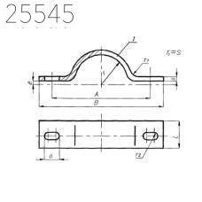 Полухомут для хомутовых опор 133х50 мм ОСТ 24.125.120-01 0,75 кг
