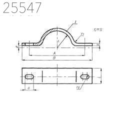 Полухомут для хомутовых опор 159х50 мм ОСТ 24.125.120-01 0,82 кг