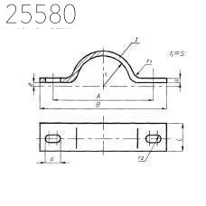 Полухомут для хомутовых опор 820х180 мм ОСТ 24.125.120-01 20,3 кг